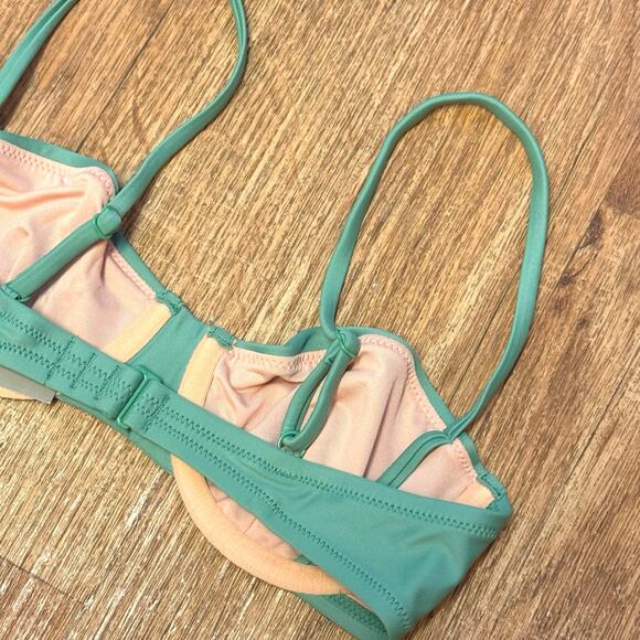 J. Crew Balconette Underwire Bikini Top in Green Size 32B - Picture 5 of 8